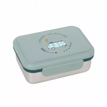 Lassig Adventure Bus lunchbox - zelena/rumena/oranžna