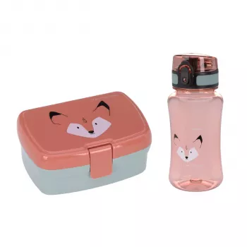 Lassig About Friends Fox set za malico – 2 kosa: škatla za malico + steklenica Tritan 460 ml