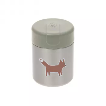 Lassig termovka Food Jar Little Forest Fox, 315 ml, dvostensko nerjavno jeklo, neprepustna, zelena
