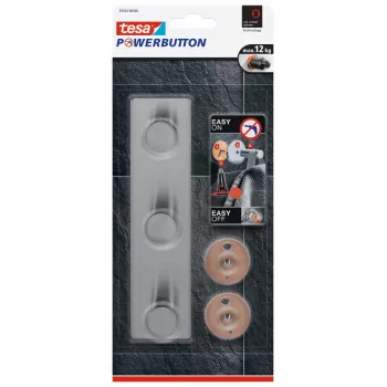 Tesa Powerbutton Classic letvica s kaveljčki nerjavno jeklo (59334-00000-01)