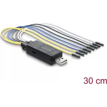Delock pretvornik USB 2.0 na TTL UART serijski, 3,3V/5V, 6-pinska letvica, 30 cm kabel