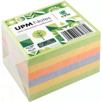 UPM Notes samolepilni listki Spring 75x75mm 100 listov 6 blokov mešane barve
