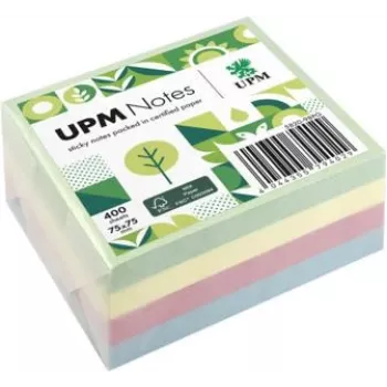 UPM Notes samolepilni listki 400 listov pastelna mešanica zelena modra roza rumena