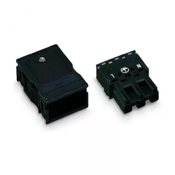 WAGO 770-113 vtični konektor, moški, ravni, 2-polni, 250 V, črn, WINSTA MINI
