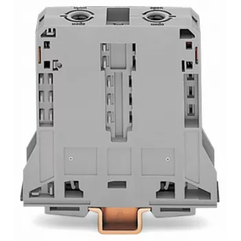 WAGO 285-195 CAGE CLAMP® DIN-tirna sponka, 2-žilna, 125A, 1000V, siva