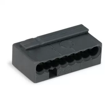 WAGO 243-208 PUSH WIRE® konektor, siv, 6 A, 100 V, 2-vodni, 0,5-1,5 mm²