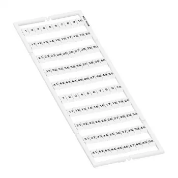 WAGO 793-5566 označevalni trak, raster 5 mm, nepotiskan, bel, 100 kosov, za vrstne sponke serije 2001-2020