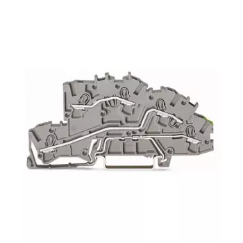 WAGO 2003-7645 TOPJOB S 4-žilna prehodna sponka, siva, 32A, 1000V, push-in CAGE CLAMP, DIN-letvica