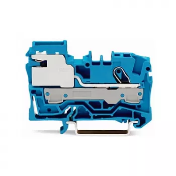 WAGO 2006-7114 1-žilna N-ločilna sponka, 6 mm², Push-in CAGE CLAMP, modra