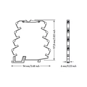 WAGO 857-800 pretvornik za merjenje temperature / priprava signala, siv, -25 do 70 °C, 6 x 94 x 97,8 mm, 35,3 g