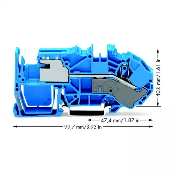 WAGO 2016-7714 1-žilna N-ločilna sponka, 16 mm², Push-in CAGE CLAMP, modra