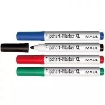 MAUL Flipchart marker set okrogla konica 2.0-2.5mm 4-Pack mešane barve