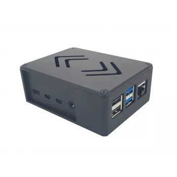ALLNET Rock 4 C+ aluminijasto ohišje ecoPI PRO LP Black za Radxa Rock Pi 4C Plus
