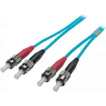 EFB-Elektronik ECOFIBER duplex jumper ST-ST 50/125µm OM3 LSZH aqua 3,0mm 5m