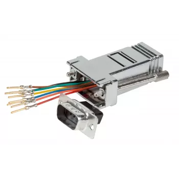 EFB modularni adapter D-Sub9 moški / RJ45 ženski, kovinsko ohišje
