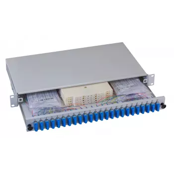EFB Elektronik optični patch panel - za omarico - SC SM X 48 - siv, RAL 7035 - 1U - 19 inch
