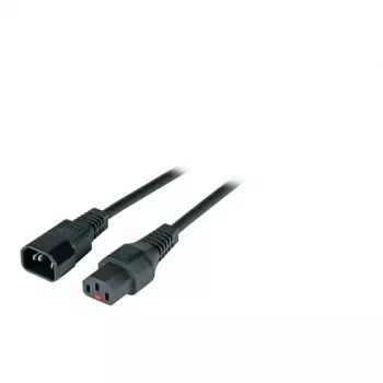 EFB-Elektronik IEC Lock podaljševalni napajalni kabel C14 na C13, 2,0 m, črn (EK601SW.2)