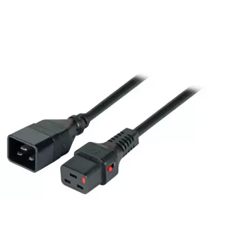 EFB-Elektronik IEC Lock podaljševalni kabel C20 na C19, 3,0 m, črn