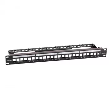 EFB Elektronik 19-palčni 24-portni 1U prazni patch panel za keystone module, RAL7035 (svetlo siva)