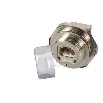 EFB Elektronik RJ45 Cat.6A IP67 prehodna spojka, ženski/ženski, M25, servisni port (IP67DFKRJ45FLHS)