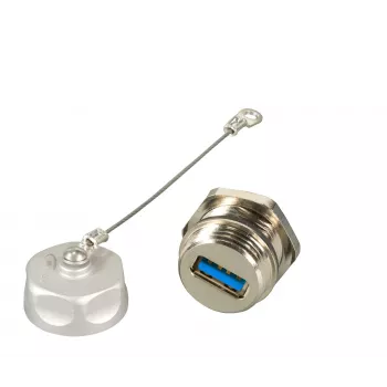 EFB Elektronik USB 3.0 IP67 prehodna spojka tip A vtičnica / tip A vtičnica