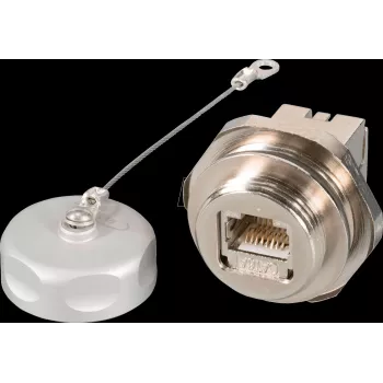 EFB Elektronik IP67 vgradna vtičnica M25 RJ45 Cat.6A E-20070 za Cat.5/6/7 kable