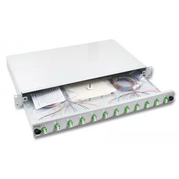 EFB Electronics razširljiva spojna omarica LC 12 pigtailov zamik 6 spojk OM3