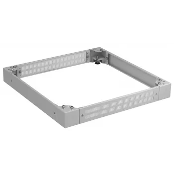 EFB Elektronik PRO Series podstavek 800x800 mm, višina 100 mm, perforiran, svetlo siv (RAL 7035)