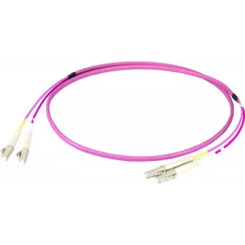 EFB Elektronik dupleksni povezovalni kabel LC-LC 50/125 µm OM4 LSZH Erika Violet Flat Twin 3x5mm 25m