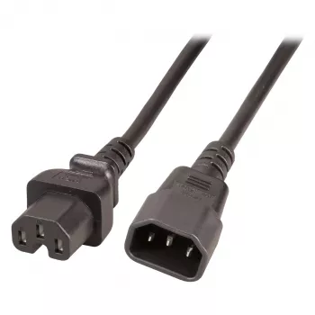 EFB Electronics podaljšek za naprave Hot Appliance C14 180° - C15 180° črn 3 m 3 x 1,00 mm² VDE (EK585.3V2)