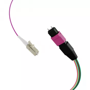 EFB ELEKTRONIK MPO-PLUS(M)-LC razdelilni kabel OM4 12 vlaken tip B LSZH erika vijolična 0,4 m