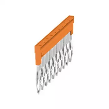 Weidmüller ZQV 2.5N/10 prečni spojnik, 10-polni, 2,5 mm², oranžen, Wemid, V0, 48,7 mm, 20 kosov