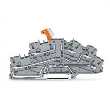 WAGO TOPJOB S N-ločilna sponka s PE, 3-žilna, Push-in CAGE CLAMP, siva, 2003-6644