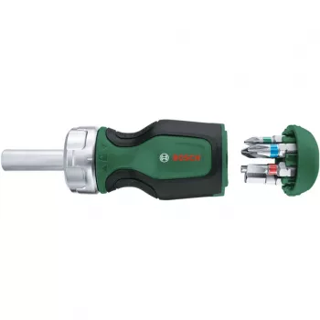 Bosch 1600A032UY ragljasti izvijač z 12 nastavki (25 mm), jeklo S2, 1/4 inch šestrob, ergonomski ročaj