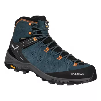 SALEWA pohodniški čevlji Alp Trainer 2 Mid GTX - Dark Denim/Fluo Orange - UK 11 (EU 46)