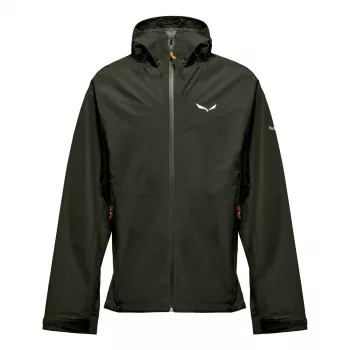Salewa Puez Aqua 4 PTX 2,5L dežna jakna - Dark Olive (velikost S)