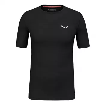Salewa majica Cristallo Warm Merino Wool, Black Out, velikost S