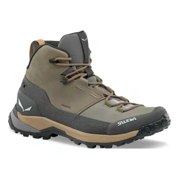 SALEWA Puez Leather Mid PTX pohodniški čevlji - Bungee Cord / Onyx