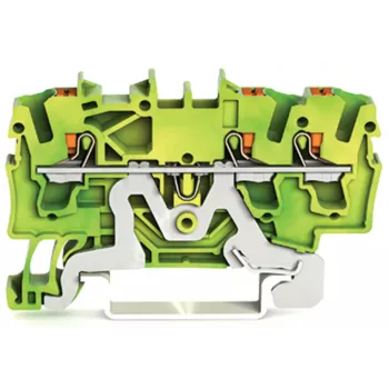 WAGO 2202-1307 3-žilna ozemljitvena sponka s tipko, 2,5 mm²