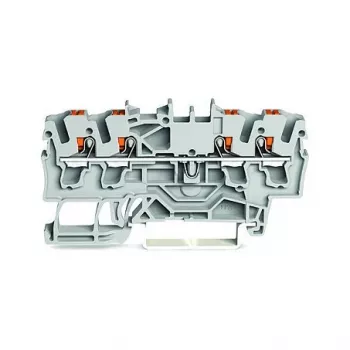 WAGO prehodna sponka 4-žilna Push-in 2,5 mm² siva