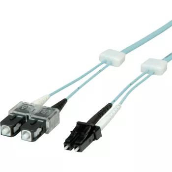 EasyLan optični patch kabel SC duplex na LC duplex multimode OM3 2m aqua