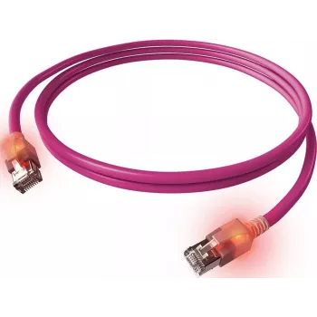 EasyLan saCon DualBoot LED patch kabel S/FTP vijoličen 5,0 m Cat.6a