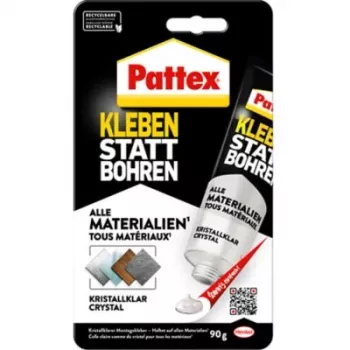 Pattex univerzalno lepilo namesto vrtanja Crystal Clear PKBC1 90g