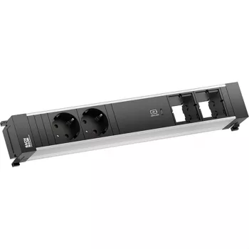 Bachmann POWER FRAME 2x vtičnica Schuko 1x polnilnik USB-C 2x reži CM 0,2m GST18