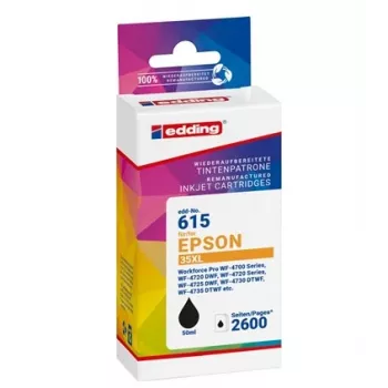 EDDING EDD-615 črna kartuša s črnilom, združljiva z EPSON 35XL T3591XL