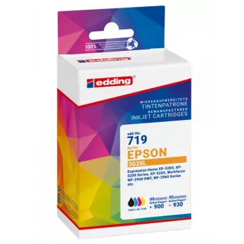 Edding združljive kartuše s črnilom, kombinirani paket, nadomesti Epson 503XL T09R1 črna, cyan, magenta, rumena (4-kos paket), visoka izdatnost