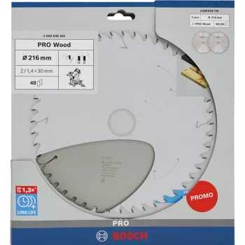 BOSCH POWERTOOLS PRO leseno krožno žaginino rezilo 216 mm (promocijski 2 kosa)
