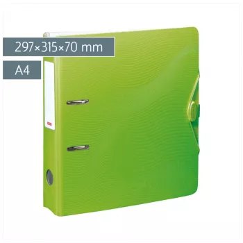 BRUNNEN WAVE mapa z vzvodom kivi zelena plastika 7 cm DIN A4