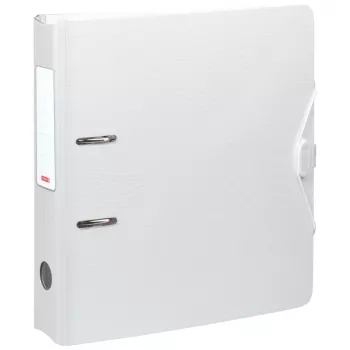 BRUNNEN WAVE mapa z vzvodom bela plastika 7,0 cm DIN A4