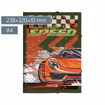 BRUNNEN Fast Wheels mapa za dokumente A4 rdeča/zelena